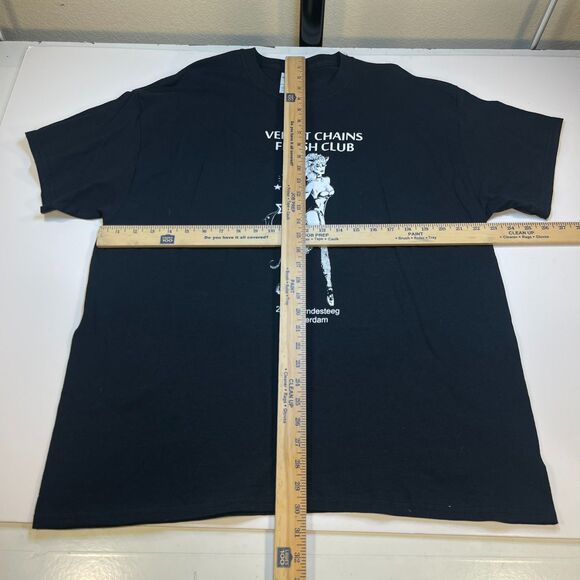 NEW VELVET CHAINS Pin Up Girl Sex Club Dive Bar Rocker TEE T SHIRT Sz Mens XL - Picture 3 of 3